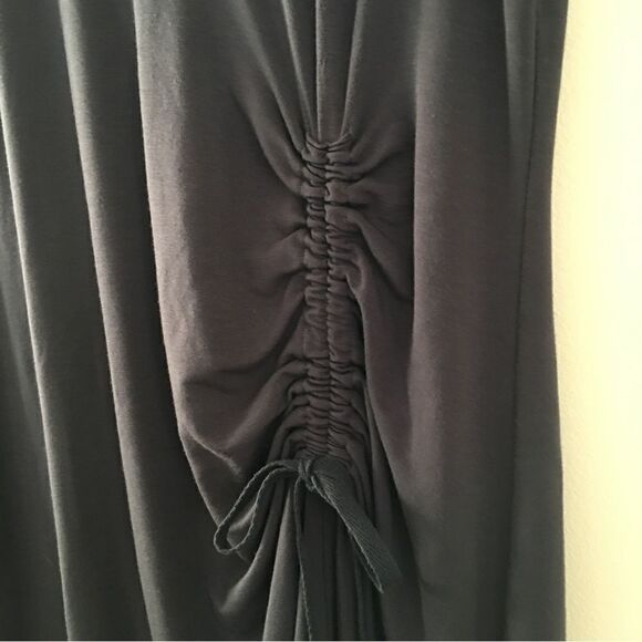 Garnet Hill Navy Blue Short Sleeve Adjustable Drawstring Cinch Dress | Medium - Picture 4 of 8